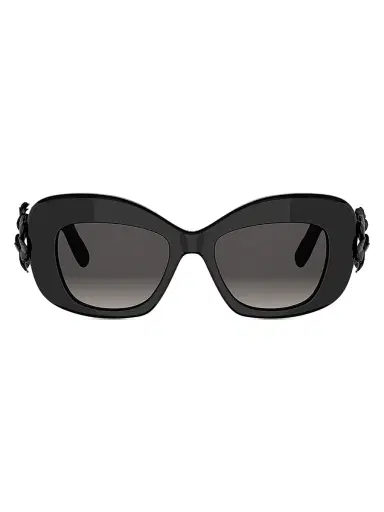 Dior Women's Clover S3I 51MM Butterfly Sunglasses - Shiny Black Gradient Smoke | Thumbnail 2 Dior Women's Clover S3I 51MM Butterfly Sunglasses - Shiny Black Gradient Smoke | Thumbnail 2
