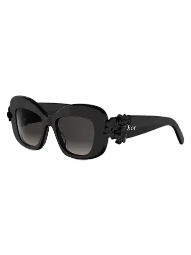 Dior Women's Clover S3I 51MM Butterfly Sunglasses - Shiny Black Gradient Smoke | Thumbnail 1 Dior Women's Clover S3I 51MM Butterfly Sunglasses - Shiny Black Gradient Smoke | Thumbnail 1