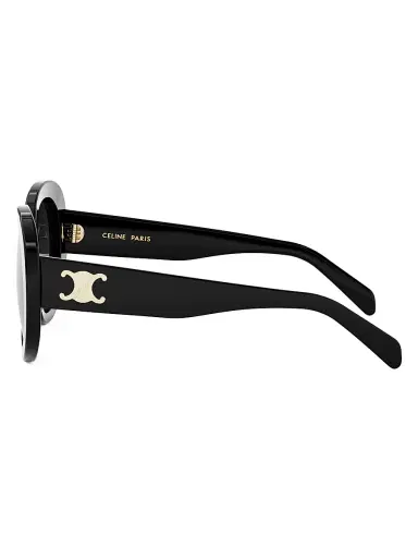 CELINE Women's Triomphe 55MM Butterfly Sunglasses - Shiny Black Smoke | Thumbnail 3 CELINE Women's Triomphe 55MM Butterfly Sunglasses - Shiny Black Smoke | Thumbnail 3