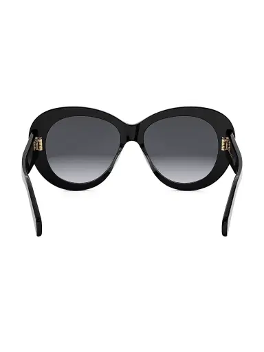 CELINE Women's Triomphe 55MM Butterfly Sunglasses - Shiny Black Smoke | Thumbnail 5 CELINE Women's Triomphe 55MM Butterfly Sunglasses - Shiny Black Smoke | Thumbnail 5