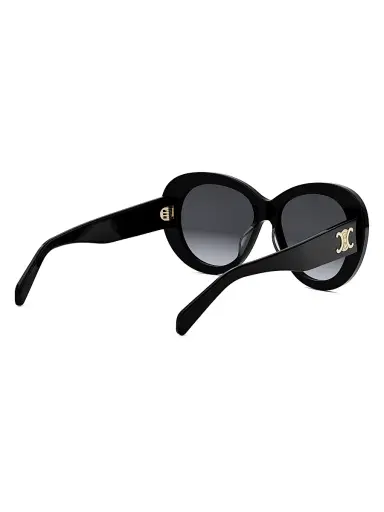 CELINE Women's Triomphe 55MM Butterfly Sunglasses - Shiny Black Smoke | Thumbnail 6 CELINE Women's Triomphe 55MM Butterfly Sunglasses - Shiny Black Smoke | Thumbnail 6