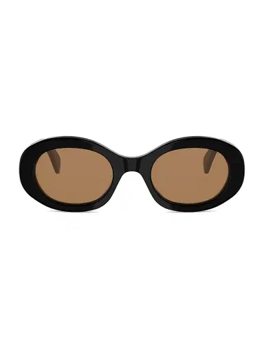 CELINE Women's Triomphe 52MM Oval Sunglasses - Shiny Black Roviex | Thumbnail 2 CELINE Women's Triomphe 52MM Oval Sunglasses - Shiny Black Roviex | Thumbnail 2