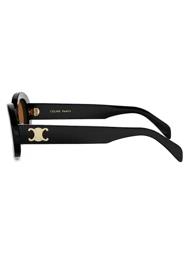 CELINE Women's Triomphe 52MM Oval Sunglasses - Shiny Black Roviex | Thumbnail 3 CELINE Women's Triomphe 52MM Oval Sunglasses - Shiny Black Roviex | Thumbnail 3