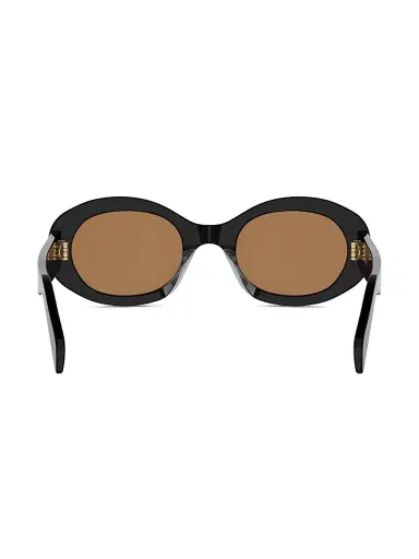 CELINE Women's Triomphe 52MM Oval Sunglasses - Shiny Black Roviex | Thumbnail 5 CELINE Women's Triomphe 52MM Oval Sunglasses - Shiny Black Roviex | Thumbnail 5