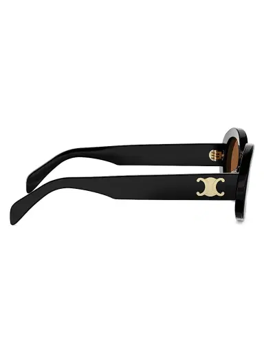 CELINE Women's Triomphe 52MM Oval Sunglasses - Shiny Black Roviex | Thumbnail 7 CELINE Women's Triomphe 52MM Oval Sunglasses - Shiny Black Roviex | Thumbnail 7