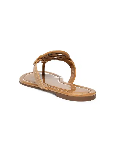 Tory Burch Women's Miller Patent Leather Thong Sandals - Tan | Thumbnail 3 Tory Burch Women's Miller Patent Leather Thong Sandals - Tan | Thumbnail 3