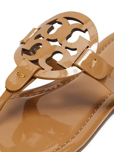 Tory Burch Women's Miller Patent Leather Thong Sandals - Tan | Thumbnail 6 Tory Burch Women's Miller Patent Leather Thong Sandals - Tan | Thumbnail 6