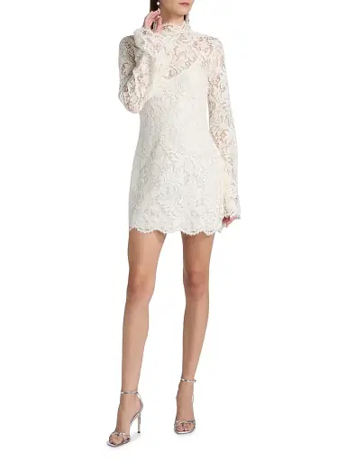 A.L.C. Women's Eden Botanical Lace Minidress - Ecru | Thumbnail 2 A.L.C. Women's Eden Botanical Lace Minidress - Ecru | Thumbnail 2