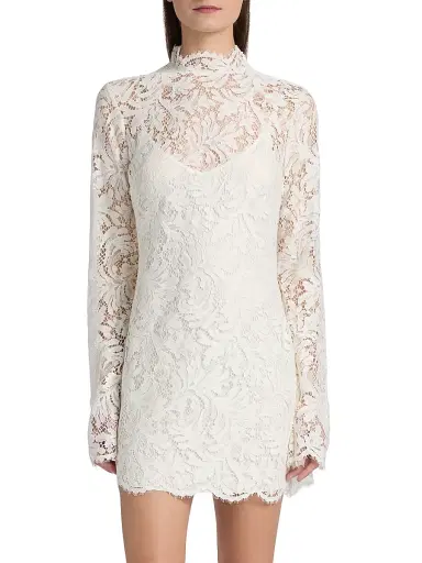 A.L.C. Women's Eden Botanical Lace Minidress - Ecru | Thumbnail 3 A.L.C. Women's Eden Botanical Lace Minidress - Ecru | Thumbnail 3