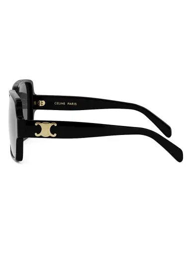 CELINE Women's Triomphe 60MM Square Sunglasses - Black Grey | Thumbnail 3 CELINE Women's Triomphe 60MM Square Sunglasses - Black Grey | Thumbnail 3