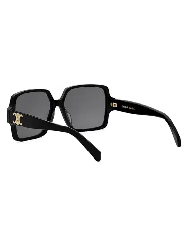 CELINE Women's Triomphe 60MM Square Sunglasses - Black Grey | Thumbnail 4 CELINE Women's Triomphe 60MM Square Sunglasses - Black Grey | Thumbnail 4