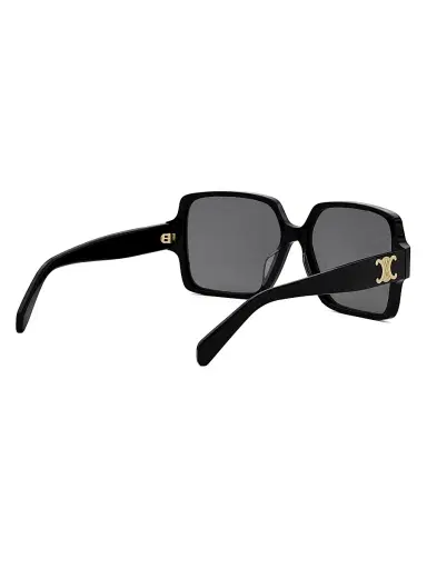 CELINE Women's Triomphe 60MM Square Sunglasses - Black Grey | Thumbnail 6 CELINE Women's Triomphe 60MM Square Sunglasses - Black Grey | Thumbnail 6