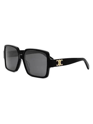 CELINE Women's Triomphe 60MM Square Sunglasses - Black Grey | Thumbnail 1 CELINE Women's Triomphe 60MM Square Sunglasses - Black Grey | Thumbnail 1