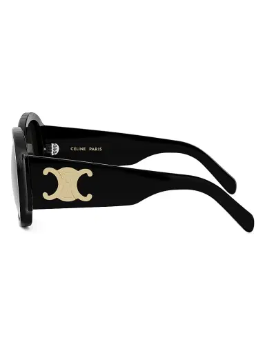 CELINE Women's Maxi Triomphe 54MM Round Sunglasses - Dark Grey Black | Thumbnail 3 CELINE Women's Maxi Triomphe 54MM Round Sunglasses - Dark Grey Black | Thumbnail 3