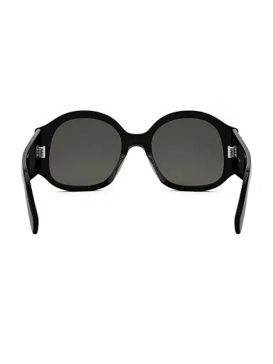 CELINE Women's Maxi Triomphe 54MM Round Sunglasses - Dark Grey Black | Thumbnail 5 CELINE Women's Maxi Triomphe 54MM Round Sunglasses - Dark Grey Black | Thumbnail 5