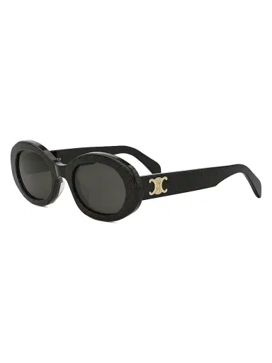 CELINE Women's Triomphe 52MM Oval Sunglasses - Black Crystal Grey | Thumbnail 1 CELINE Women's Triomphe 52MM Oval Sunglasses - Black Crystal Grey | Thumbnail 1