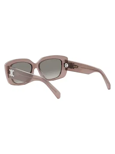 CELINE Women's Triomphe 55MM Rectangular Sunglasses - Transparent Taupe Gradient | Thumbnail 4 CELINE Women's Triomphe 55MM Rectangular Sunglasses - Transparent Taupe Gradient | Thumbnail 4