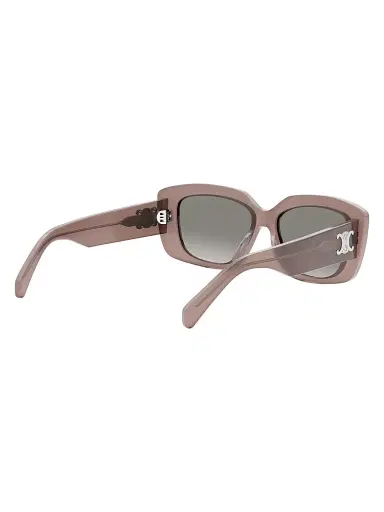 CELINE Women's Triomphe 55MM Rectangular Sunglasses - Transparent Taupe Gradient | Thumbnail 6 CELINE Women's Triomphe 55MM Rectangular Sunglasses - Transparent Taupe Gradient | Thumbnail 6