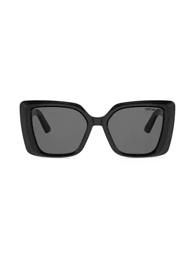 Dior Women's Midnight S5I 55MM Square Sunglasses - Shiny Black And Smoke | Thumbnail 2 Dior Women's Midnight S5I 55MM Square Sunglasses - Shiny Black And Smoke | Thumbnail 2