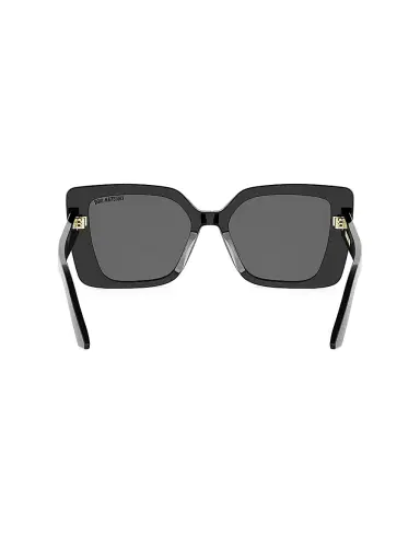 Dior Women's Midnight S5I 55MM Square Sunglasses - Shiny Black And Smoke | Thumbnail 5 Dior Women's Midnight S5I 55MM Square Sunglasses - Shiny Black And Smoke | Thumbnail 5