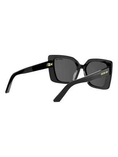 Dior Women's Midnight S5I 55MM Square Sunglasses - Shiny Black And Smoke | Thumbnail 6 Dior Women's Midnight S5I 55MM Square Sunglasses - Shiny Black And Smoke | Thumbnail 6