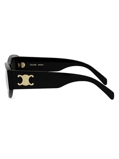 CELINE Women's Triomphe 55MM Geometric Sunglasses - Black Gold Grey | Thumbnail 3 CELINE Women's Triomphe 55MM Geometric Sunglasses - Black Gold Grey | Thumbnail 3