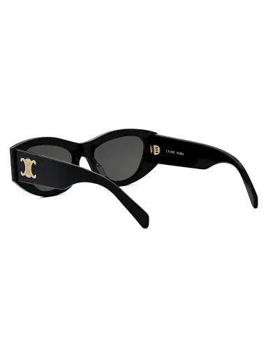 CELINE Women's Triomphe 55MM Geometric Sunglasses - Black Gold Grey | Thumbnail 4 CELINE Women's Triomphe 55MM Geometric Sunglasses - Black Gold Grey | Thumbnail 4