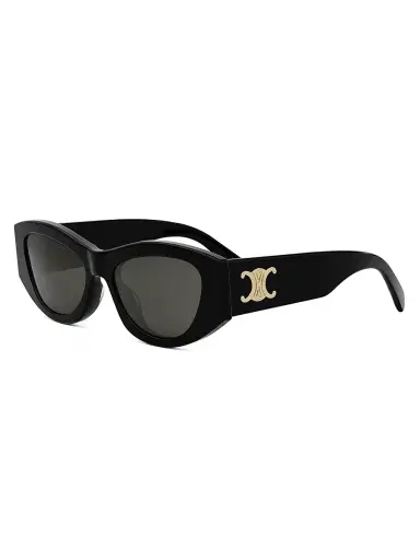 CELINE Women's Triomphe 55MM Geometric Sunglasses - Black Gold Grey | Thumbnail 1 CELINE Women's Triomphe 55MM Geometric Sunglasses - Black Gold Grey | Thumbnail 1