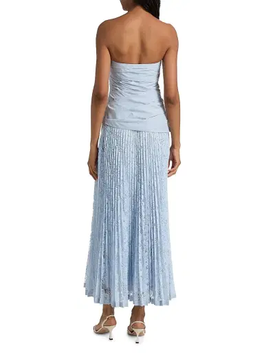 Simkhai Women's Annalise Lace Strapless Midi-Dress - Periwinkle Sky - Size 14 | Thumbnail 5 Simkhai Women's Annalise Lace Strapless Midi-Dress - Periwinkle Sky - Size 14 | Thumbnail 5