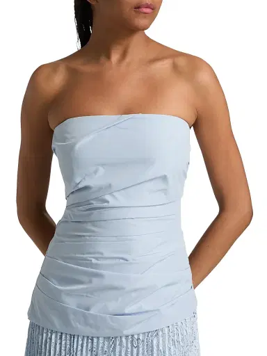 Simkhai Women's Annalise Lace Strapless Midi-Dress - Periwinkle Sky - Size 14 | Thumbnail 6 Simkhai Women's Annalise Lace Strapless Midi-Dress - Periwinkle Sky - Size 14 | Thumbnail 6