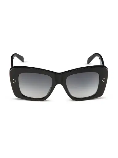 CELINE Women's 3 Dots 54MM Geometric Sunglasses - Shiny Black Smoke | Thumbnail 2 CELINE Women's 3 Dots 54MM Geometric Sunglasses - Shiny Black Smoke | Thumbnail 2