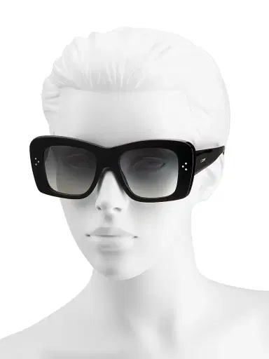 CELINE Women's 3 Dots 54MM Geometric Sunglasses - Shiny Black Smoke | Thumbnail 3 CELINE Women's 3 Dots 54MM Geometric Sunglasses - Shiny Black Smoke | Thumbnail 3
