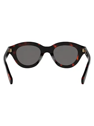 CELINE Women's Triomphe Mini 47MM Oval Sunglasses - Dark Havana Smoke | Thumbnail 5 CELINE Women's Triomphe Mini 47MM Oval Sunglasses - Dark Havana Smoke | Thumbnail 5
