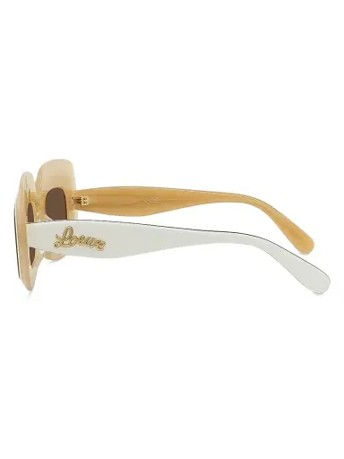 Loewe Women's x Paula's Ibiza 47MM Rectangular Sunglasses - Ivory Multi Brown | Thumbnail 3 Loewe Women's x Paula's Ibiza 47MM Rectangular Sunglasses - Ivory Multi Brown | Thumbnail 3