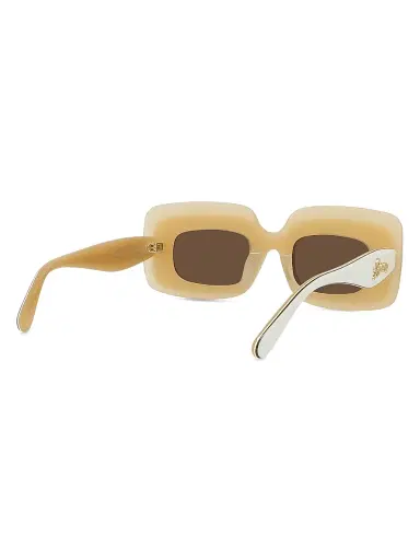 Loewe Women's x Paula's Ibiza 47MM Rectangular Sunglasses - Ivory Multi Brown | Thumbnail 4 Loewe Women's x Paula's Ibiza 47MM Rectangular Sunglasses - Ivory Multi Brown | Thumbnail 4