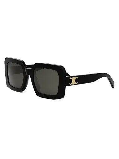 CELINE Women's Triomphe 56MM Square Sunglasses - Dark Grey Black | Thumbnail 1 CELINE Women's Triomphe 56MM Square Sunglasses - Dark Grey Black | Thumbnail 1