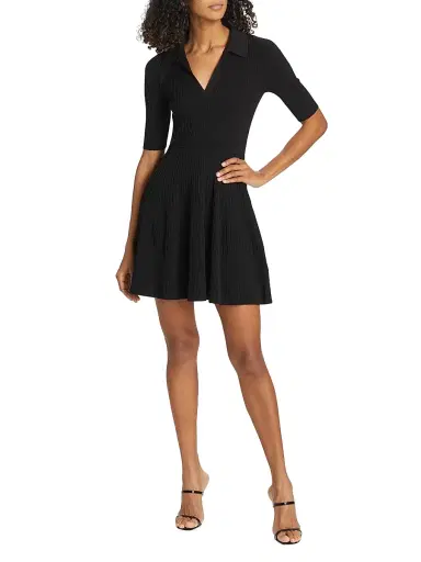 Simkhai Women's Patricia Ribbed Polo Minidress | Thumbnail 2 Simkhai Women's Patricia Ribbed Polo Minidress | Thumbnail 2