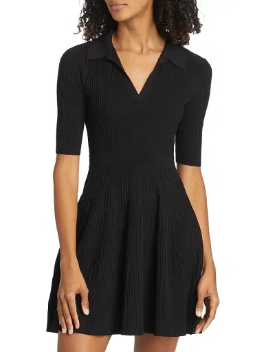 Simkhai Women's Patricia Ribbed Polo Minidress | Thumbnail 3 Simkhai Women's Patricia Ribbed Polo Minidress | Thumbnail 3