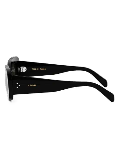 CELINE Women's Bold 3 Dots 51MM Rectangular Sunglasses - Black Smoke | Thumbnail 3 CELINE Women's Bold 3 Dots 51MM Rectangular Sunglasses - Black Smoke | Thumbnail 3