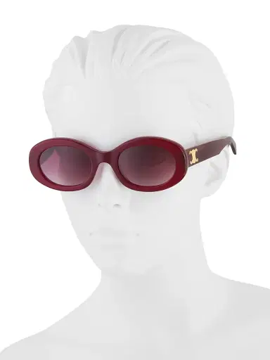 CELINE Women's Triomphe 52MM Oval Sunglasses - Red | Thumbnail 4 CELINE Women's Triomphe 52MM Oval Sunglasses - Red | Thumbnail 4