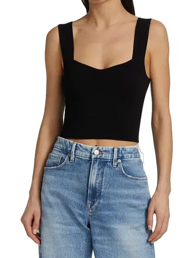 A.L.C. Women's Jordana Knit Crop Top - Black | Thumbnail 3 A.L.C. Women's Jordana Knit Crop Top - Black | Thumbnail 3