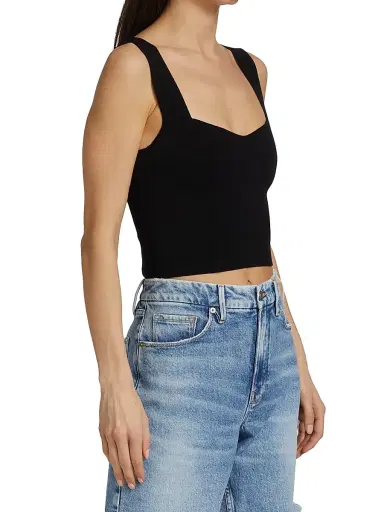 A.L.C. Women's Jordana Knit Crop Top - Black | Thumbnail 4 A.L.C. Women's Jordana Knit Crop Top - Black | Thumbnail 4