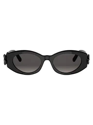 Dior Women's Clover B1l 52MM Oval Sunglasses - Shiny Black Gradient Smoke | Thumbnail 2 Dior Women's Clover B1l 52MM Oval Sunglasses - Shiny Black Gradient Smoke | Thumbnail 2