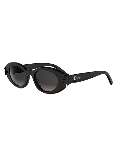 Dior Women's Clover B1l 52MM Oval Sunglasses - Shiny Black Gradient Smoke | Thumbnail 1 Dior Women's Clover B1l 52MM Oval Sunglasses - Shiny Black Gradient Smoke | Thumbnail 1