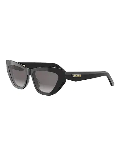 Dior Women's C B6I 56MM Cat-Eye Sunglasses - Shiny Black And Gradient Smoke | Thumbnail 1 Dior Women's C B6I 56MM Cat-Eye Sunglasses - Shiny Black And Gradient Smoke | Thumbnail 1