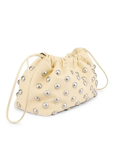 A.L.C. Women's Arlo Studded Leather Shoulder Bag - Butter Nickel | Thumbnail 4 A.L.C. Women's Arlo Studded Leather Shoulder Bag - Butter Nickel | Thumbnail 4