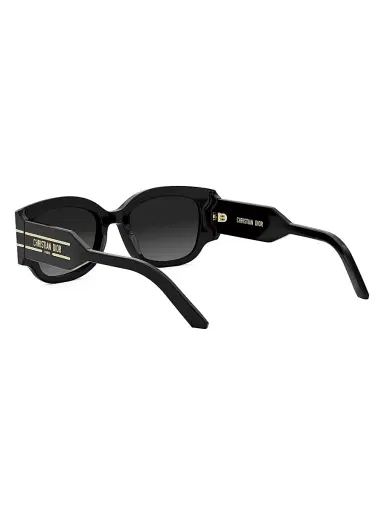 Dior Women's Signature S13I 52MM Rectangular Sunglasses - Black Gold Black | Thumbnail 4 Dior Women's Signature S13I 52MM Rectangular Sunglasses - Black Gold Black | Thumbnail 4