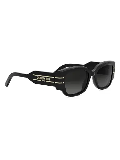 Dior Women's Signature S13I 52MM Rectangular Sunglasses - Black Gold Black | Thumbnail 8 Dior Women's Signature S13I 52MM Rectangular Sunglasses - Black Gold Black | Thumbnail 8