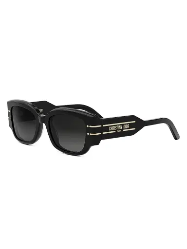 Dior Women's Signature S13I 52MM Rectangular Sunglasses - Black Gold Black | Thumbnail 1 Dior Women's Signature S13I 52MM Rectangular Sunglasses - Black Gold Black | Thumbnail 1