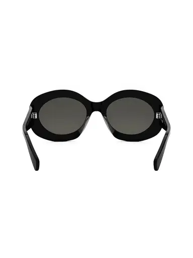 CELINE Women's Triomphe 54MM Round Sunglasses - Dark Grey Black | Thumbnail 5 CELINE Women's Triomphe 54MM Round Sunglasses - Dark Grey Black | Thumbnail 5